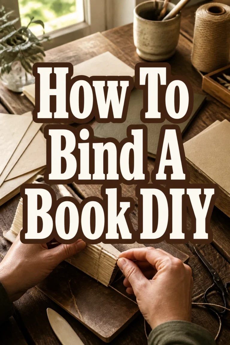 How To Bind A Book DIY