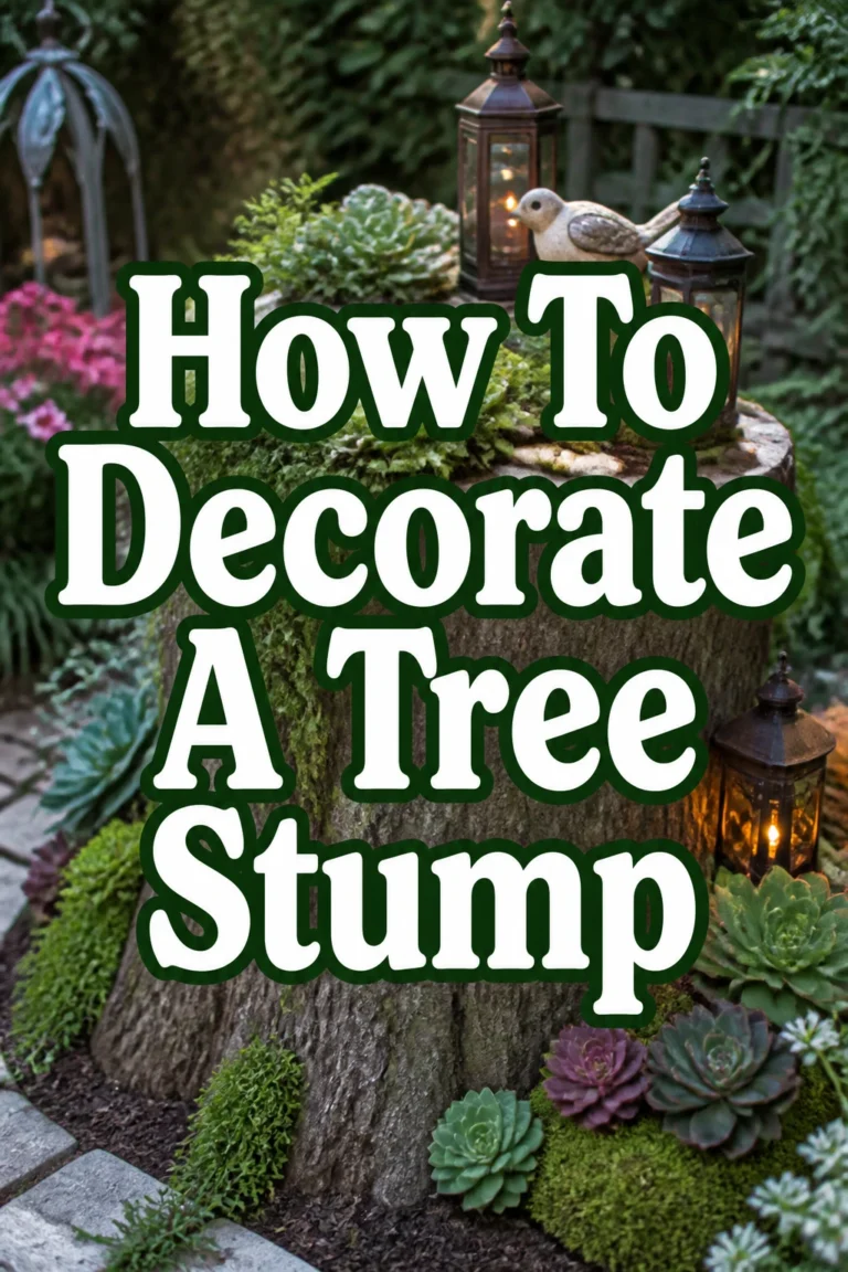 How To Decorate A Tree Stump