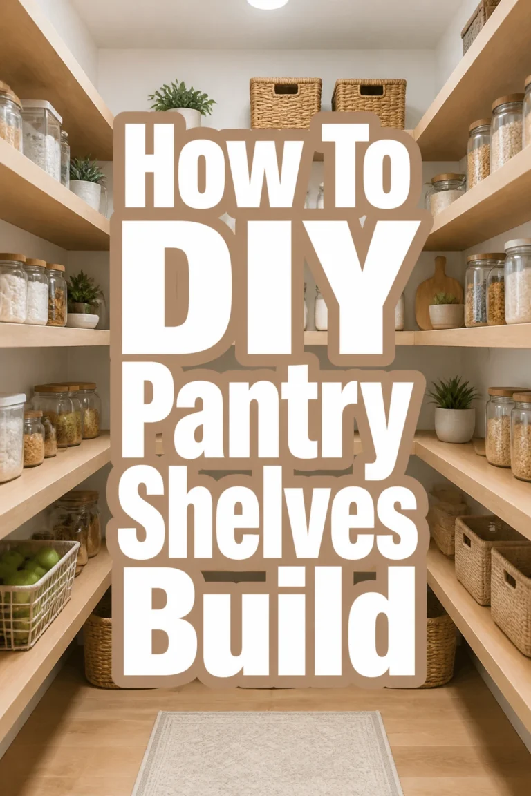 How To DIY Pantry Shelves Build