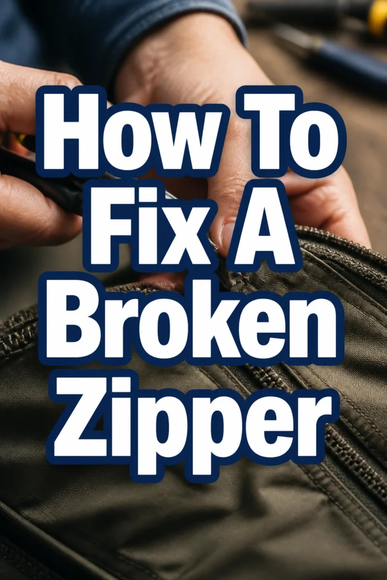 How To Fix A Broken Zipper