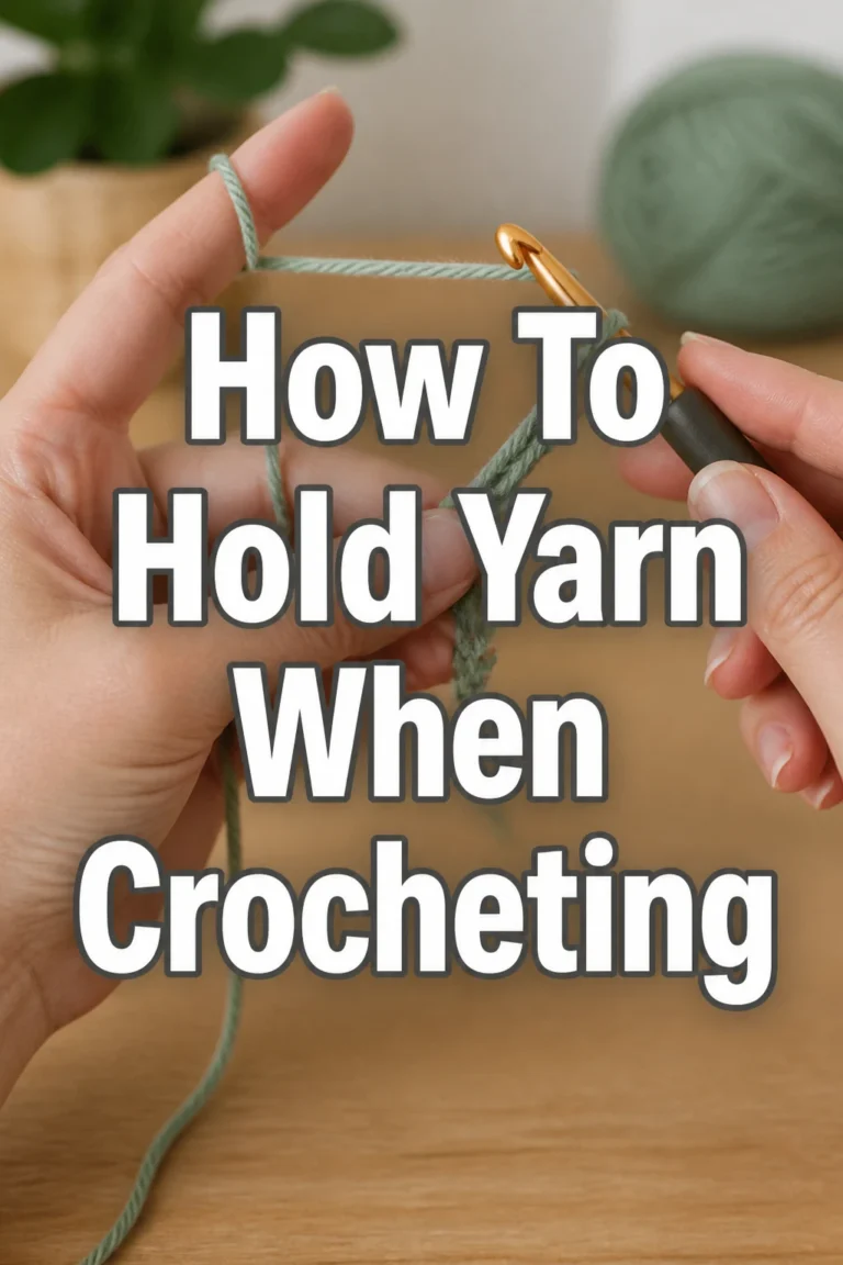 How To Hold Yarn When Crocheting