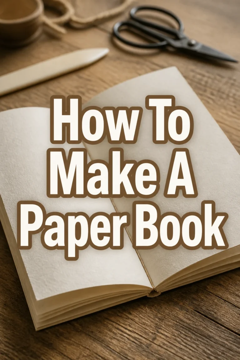 How To Make A Paper Book