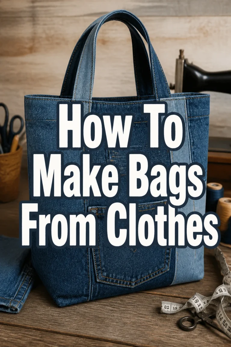 How To Make Bags From Clothes