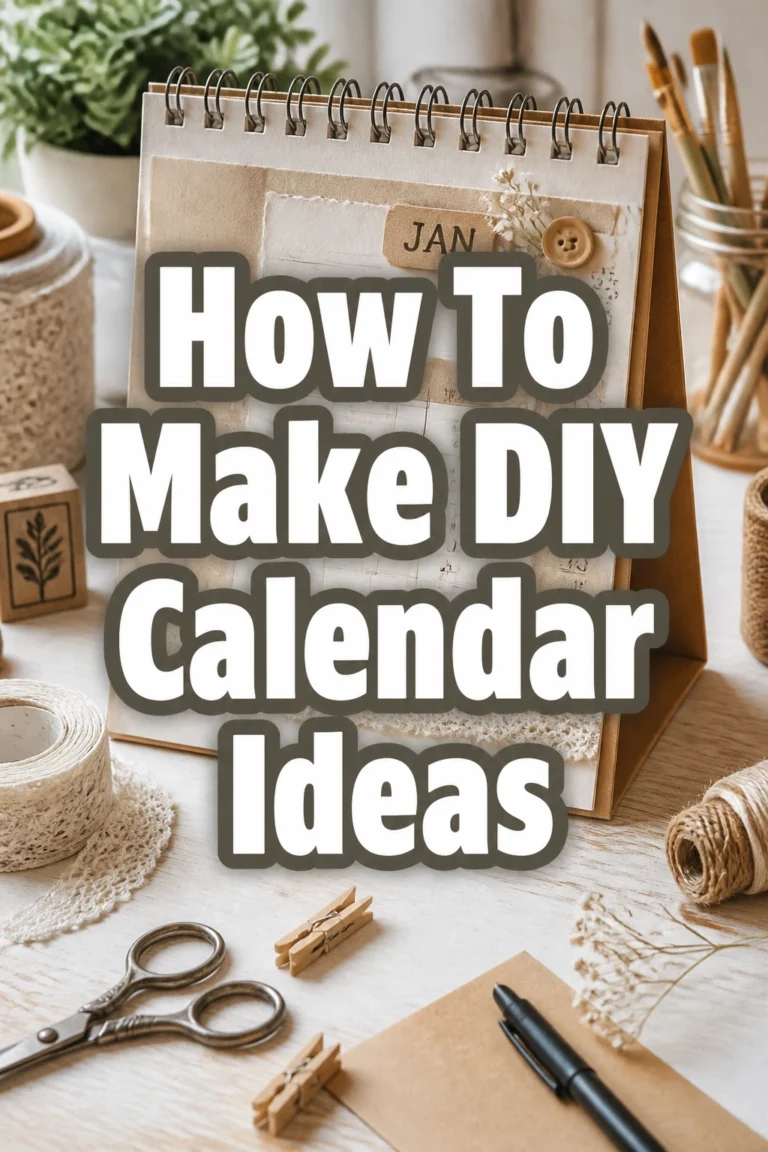 How To Make DIY Calendar Ideas