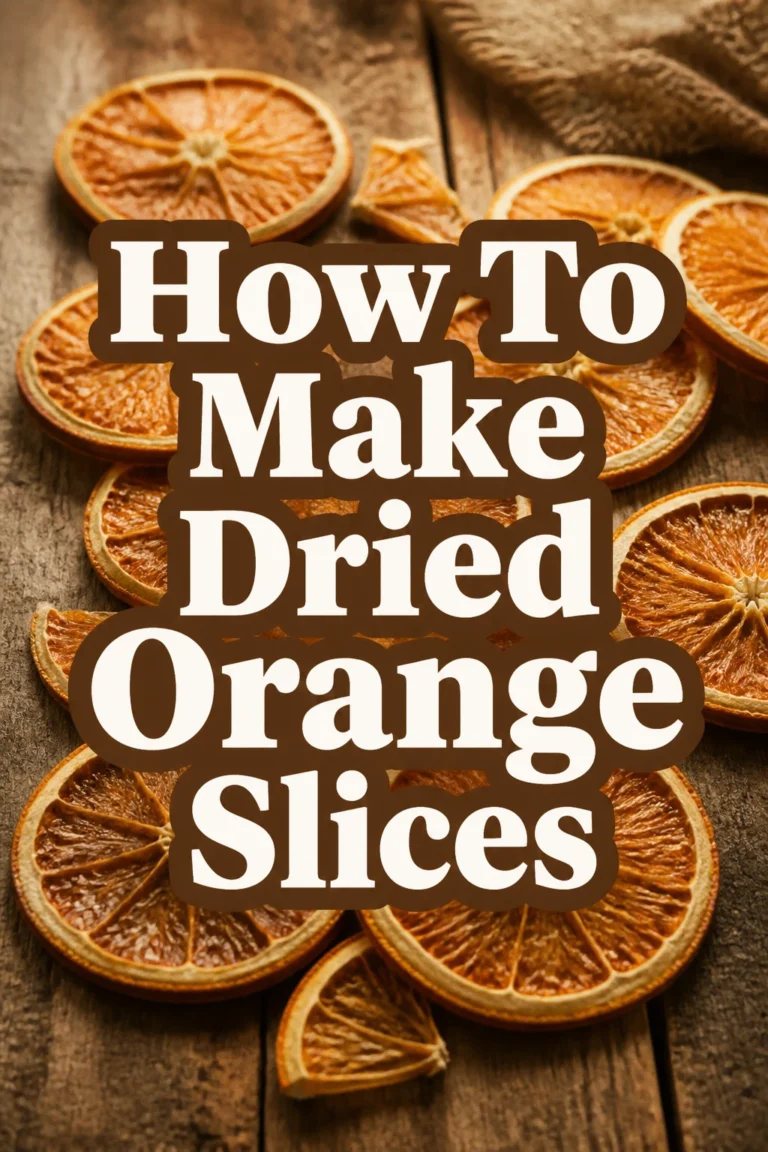 How To Make Dried Orange Slices