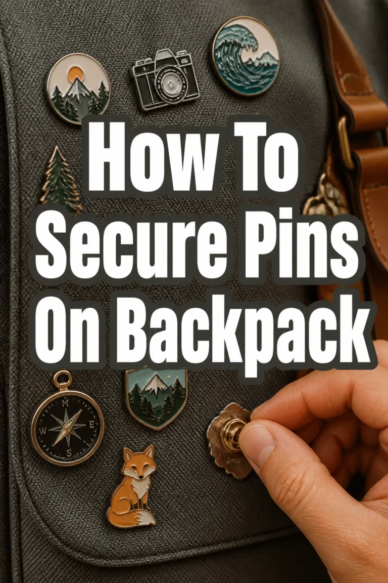 How To Secure Pins On Backpack