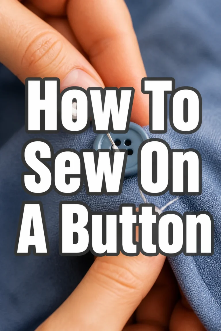 How To Sew On A Button