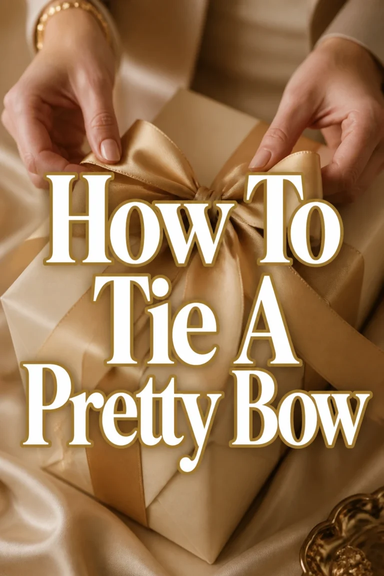 How To Tie A Pretty Bow